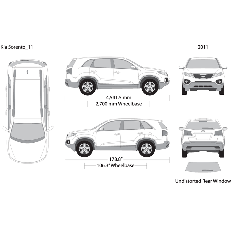 2011 Kia Sorento V11 Vehicle Wrap Template
