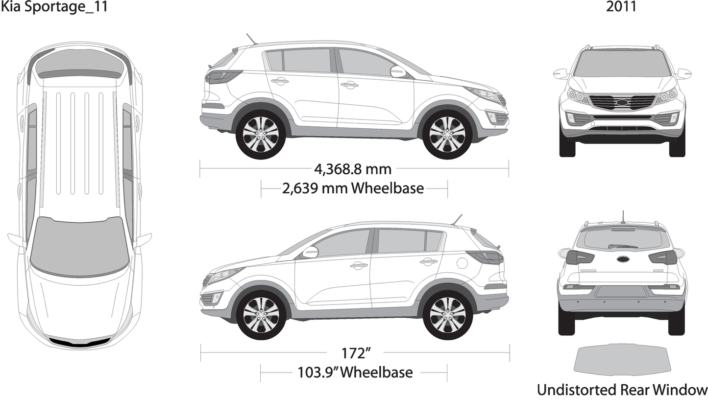 2011 Kia Sportage V11 Vehicle Wrap Template