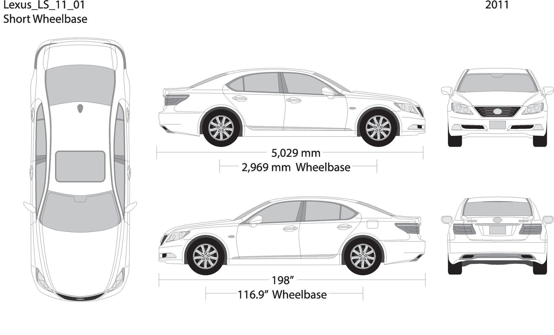 2011 Lexus Ls V01 Vehicle Wrap Template