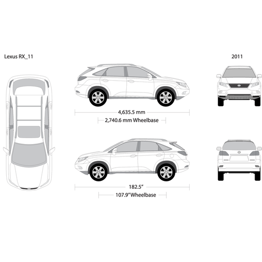 2011 Lexus Rx V11 Vehicle Wrap Template