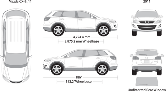 2011 Mazda Cx 9 V11 Vehicle Wrap Template