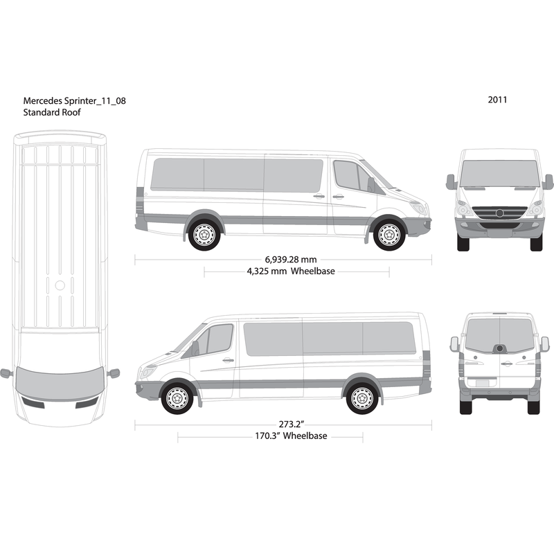 2011 Mercedes Sprinter V08 Vehicle Wrap Template