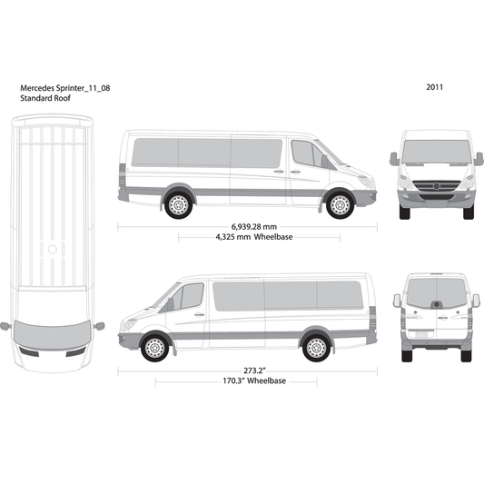 2011 Mercedes Sprinter V08 Vehicle Wrap Template