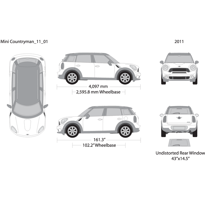 2011 Mini Cooper Mini Countryman V01 Vehicle Wrap Template