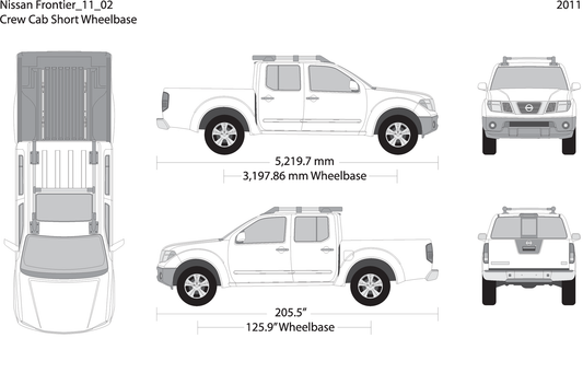 2011 Nissan Frontier Front V02 Vehicle Wrap Template