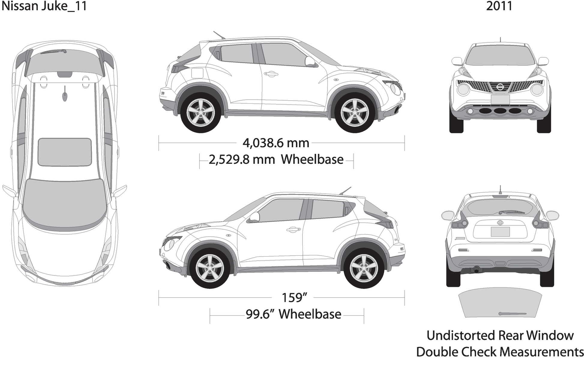 2011 Nissan Juke V11 Vehicle Wrap Template