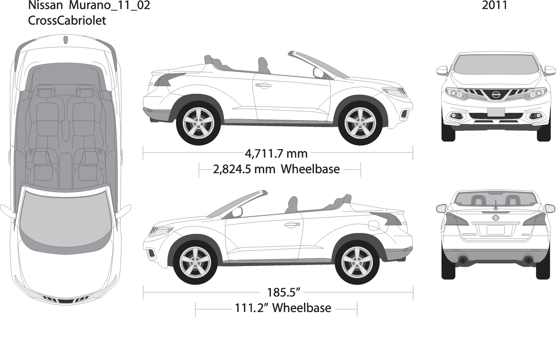 2011 Nissan Murano V02 Vehicle Wrap Template