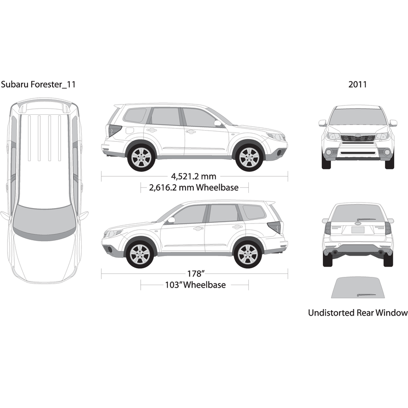 2011 Subaru Forester V11 Vehicle Wrap Template