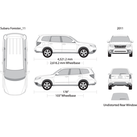 2011 Subaru Forester V11 Vehicle Wrap Template