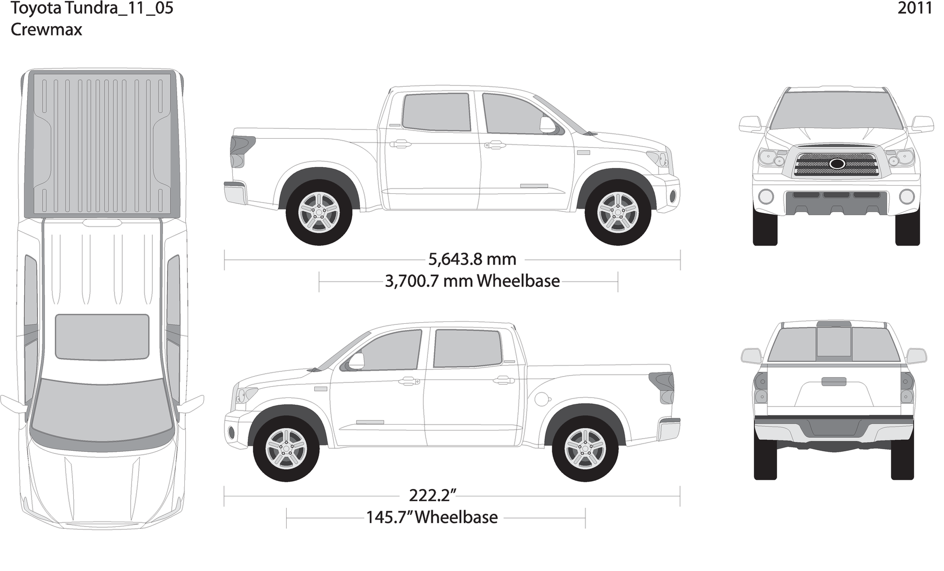 2011 Toyota Tundra V05 Vehicle Wrap Template