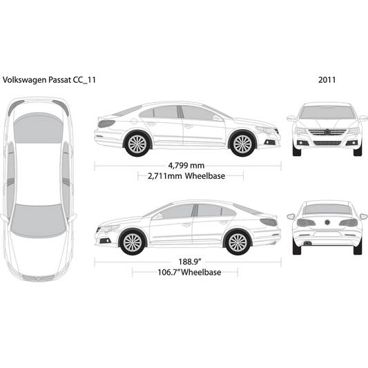 2011 Volkswagen Passat Cc Cc V11 Vehicle Wrap Template