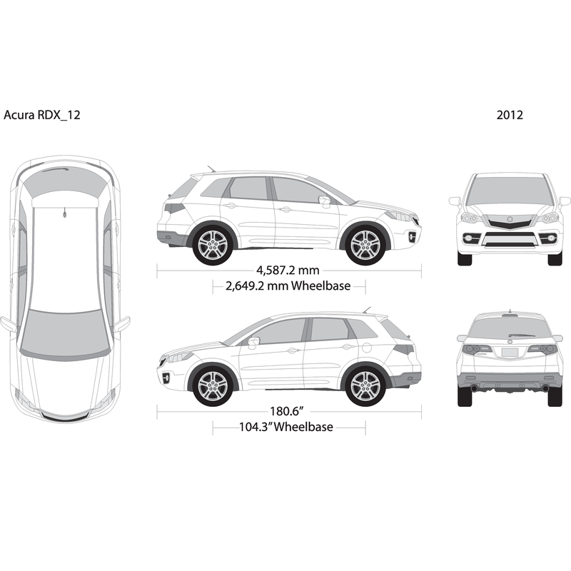 2012 Acura Rdx V12 Vehicle Wrap Template