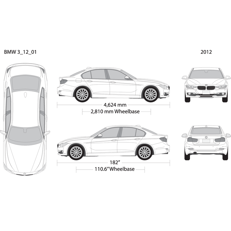 2012 Bmw 3 V01 Vehicle Wrap Template