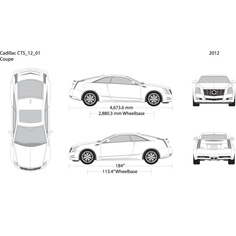 2012 Cadillac Cts V01 Vehicle Wrap Template