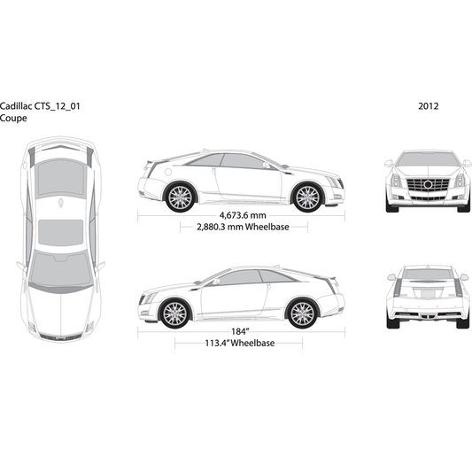 2012 Cadillac Cts V01 Vehicle Wrap Template