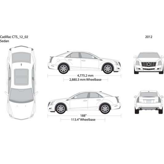 2012 Cadillac Cts V02 Vehicle Wrap Template