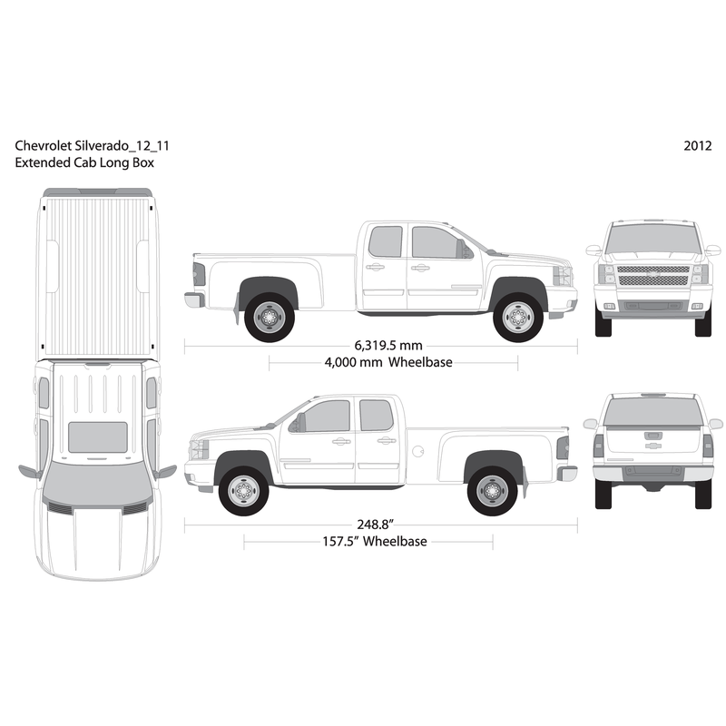 2012 Chevy Silverado 2500 3500 Hd V11 Vehicle Wrap Template