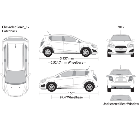 2012 Chevy Sonic V01 Vehicle Wrap Template