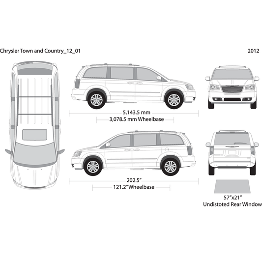 2012 Chrysler Town And Country V01 Vehicle Wrap Template