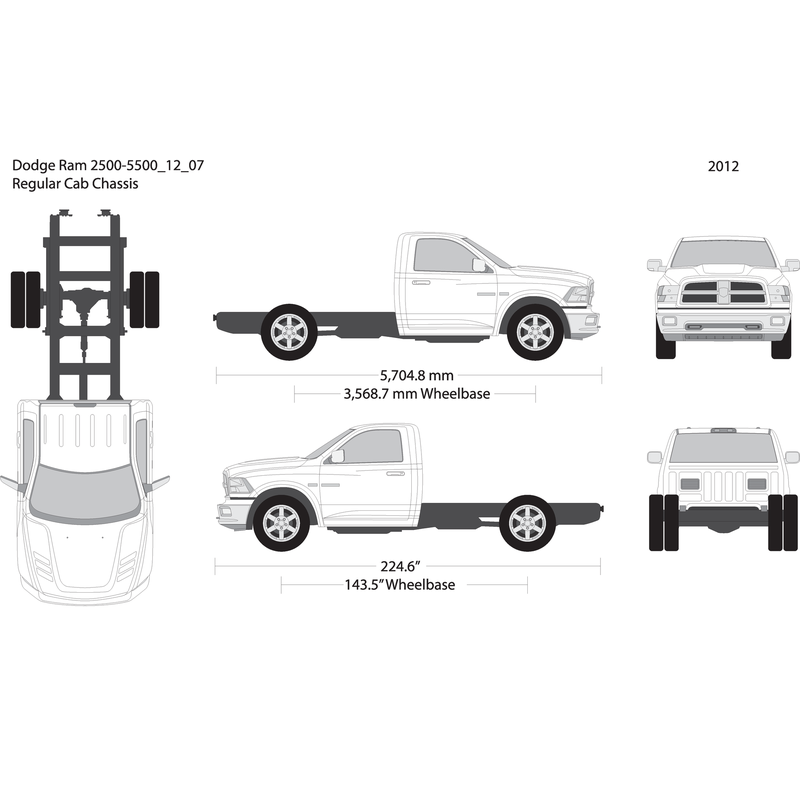 2012 Dodge Ram 2500 3500 V07 Vehicle Wrap Template