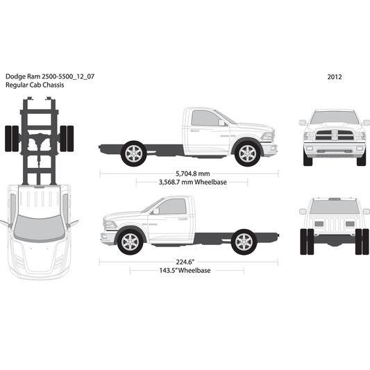 2012 Dodge Ram 2500 3500 V07 Vehicle Wrap Template