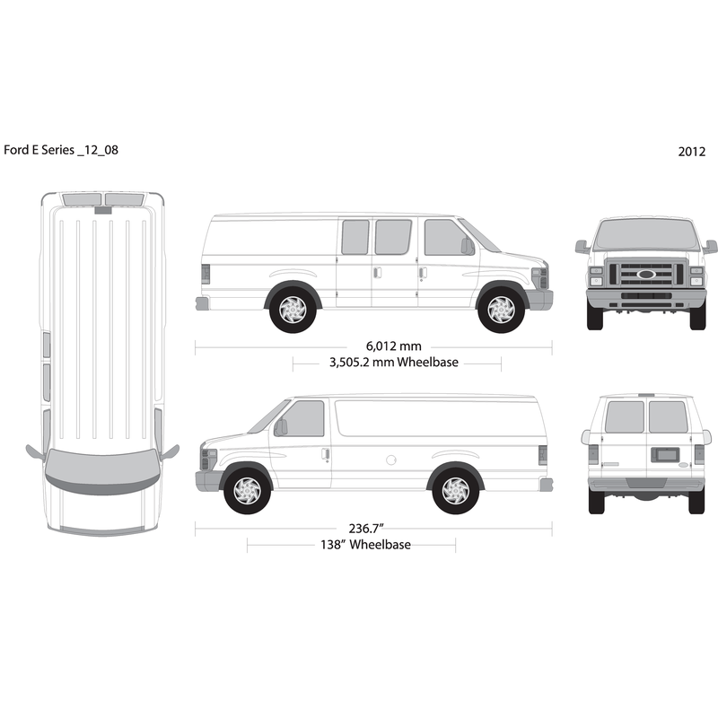 2012 Ford E Series V08 Vehicle Wrap Template