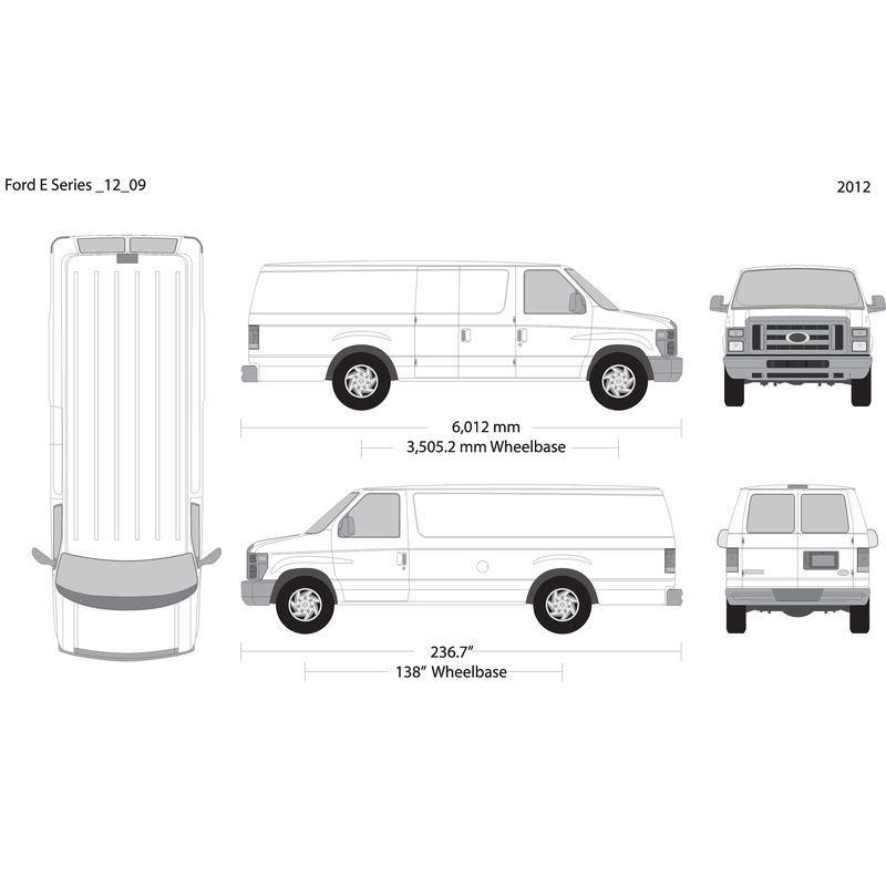 2012 Ford E Series V09 Vehicle Wrap Template