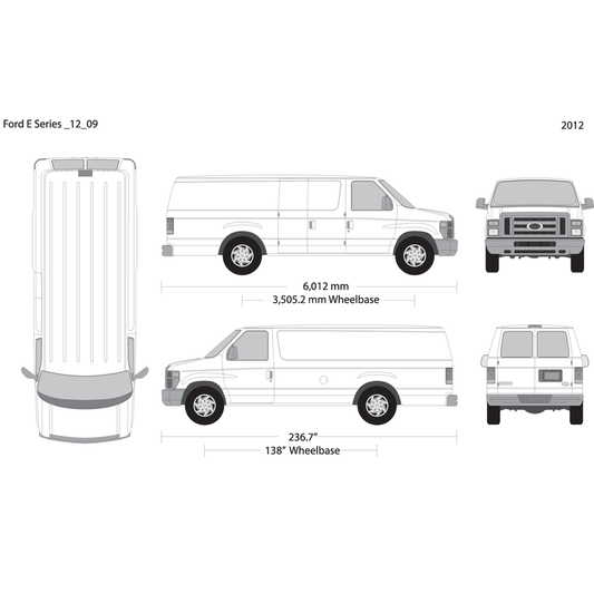 2012 Ford E Series V09 Vehicle Wrap Template
