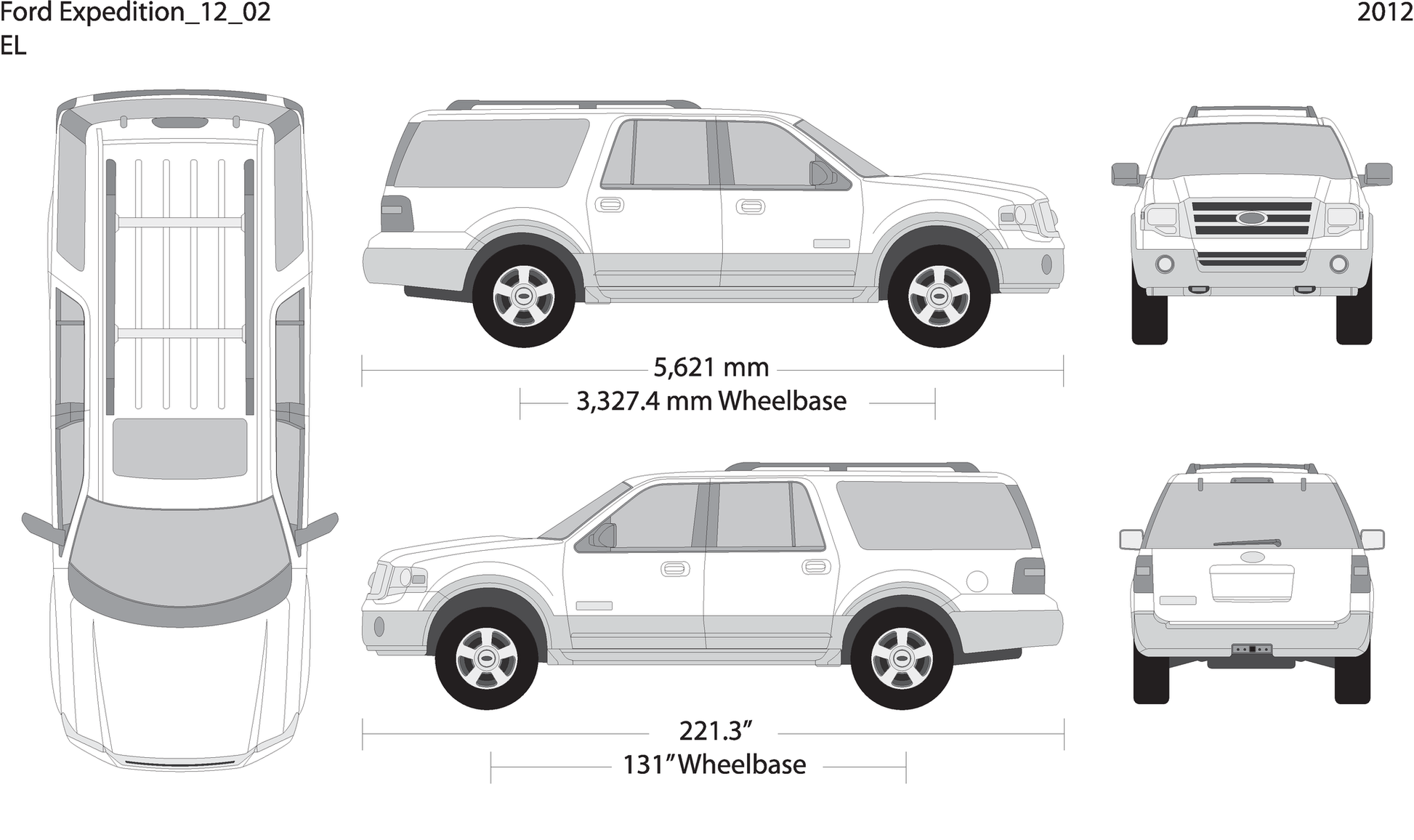 2012 Ford Expedition V02 Vehicle Wrap Template