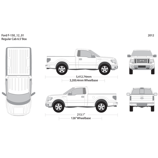 2012 Ford F 150 V01 Vehicle Wrap Template