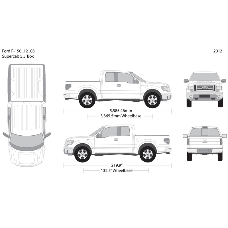 2012 Ford F 150 V03 Vehicle Wrap Template