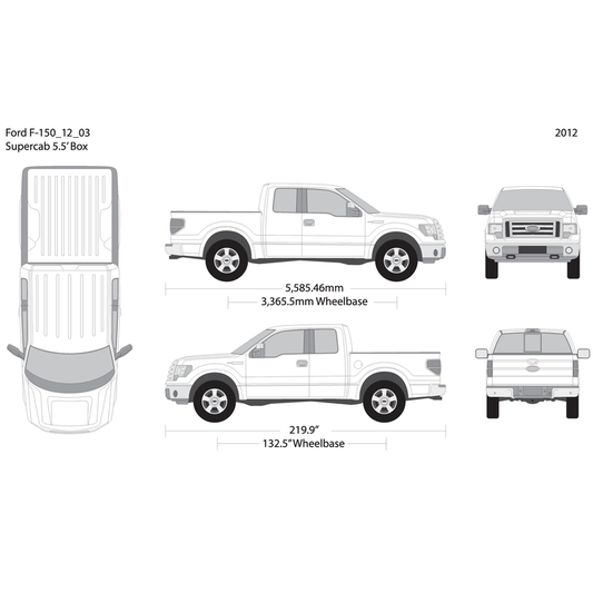 2012 Ford F 150 V03 Vehicle Wrap Template