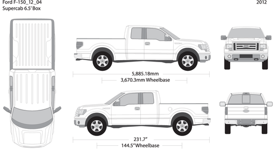2012 Ford F 150 V04 Vehicle Wrap Template