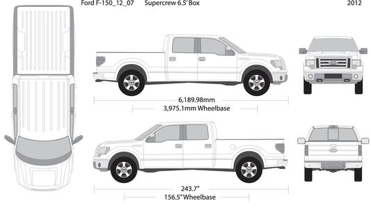 2012 Ford F 150 V07 Vehicle Wrap Template