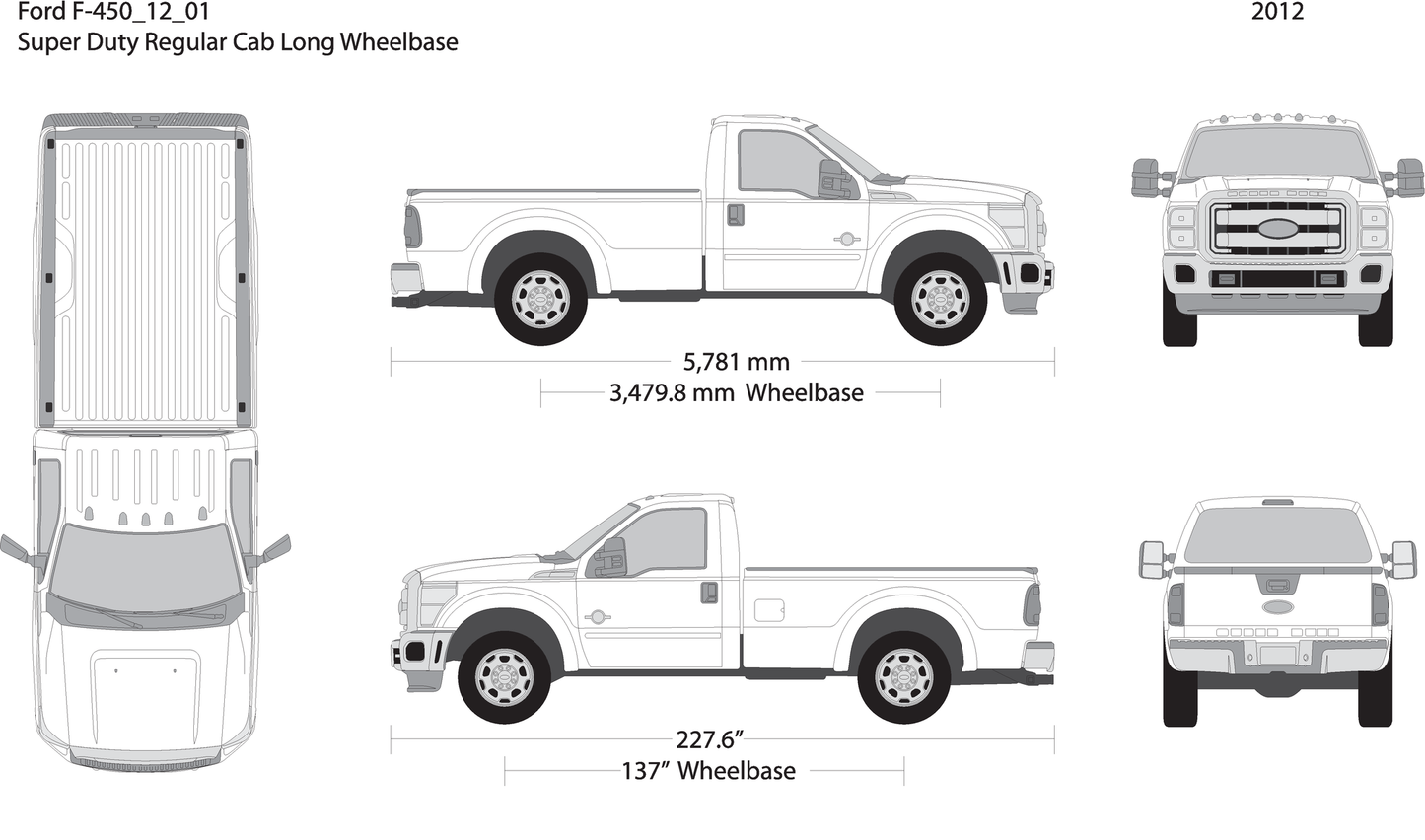 2012 Ford F 450 V01 Vehicle Wrap Template