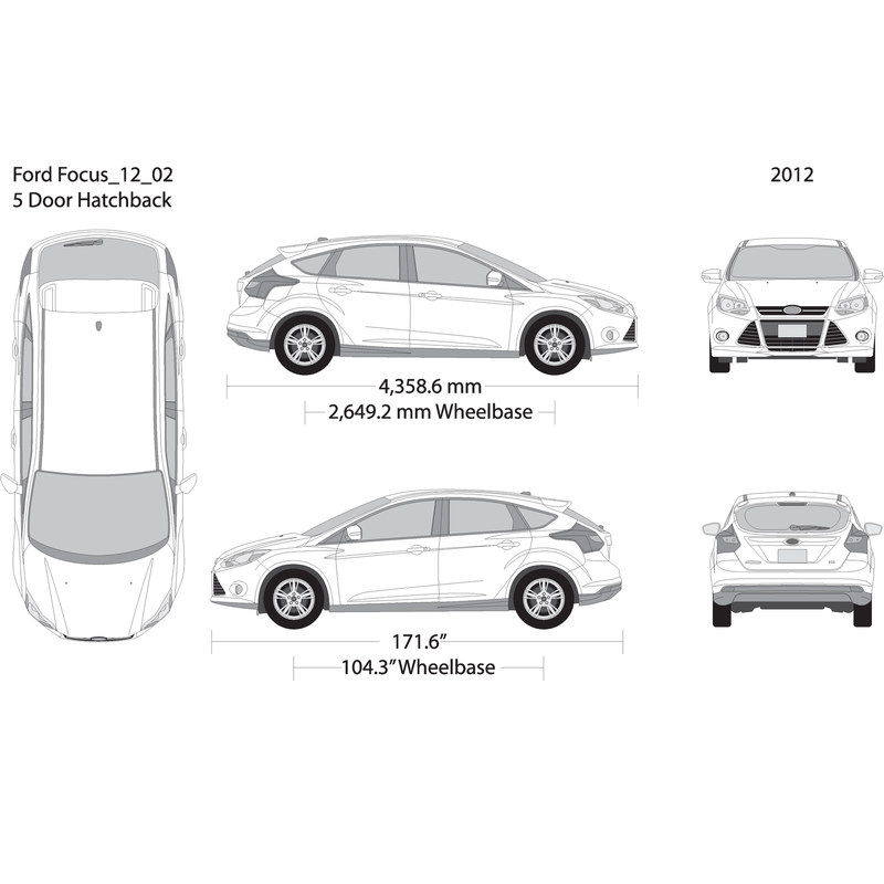 2012 Ford Focus V02 Vehicle Wrap Template