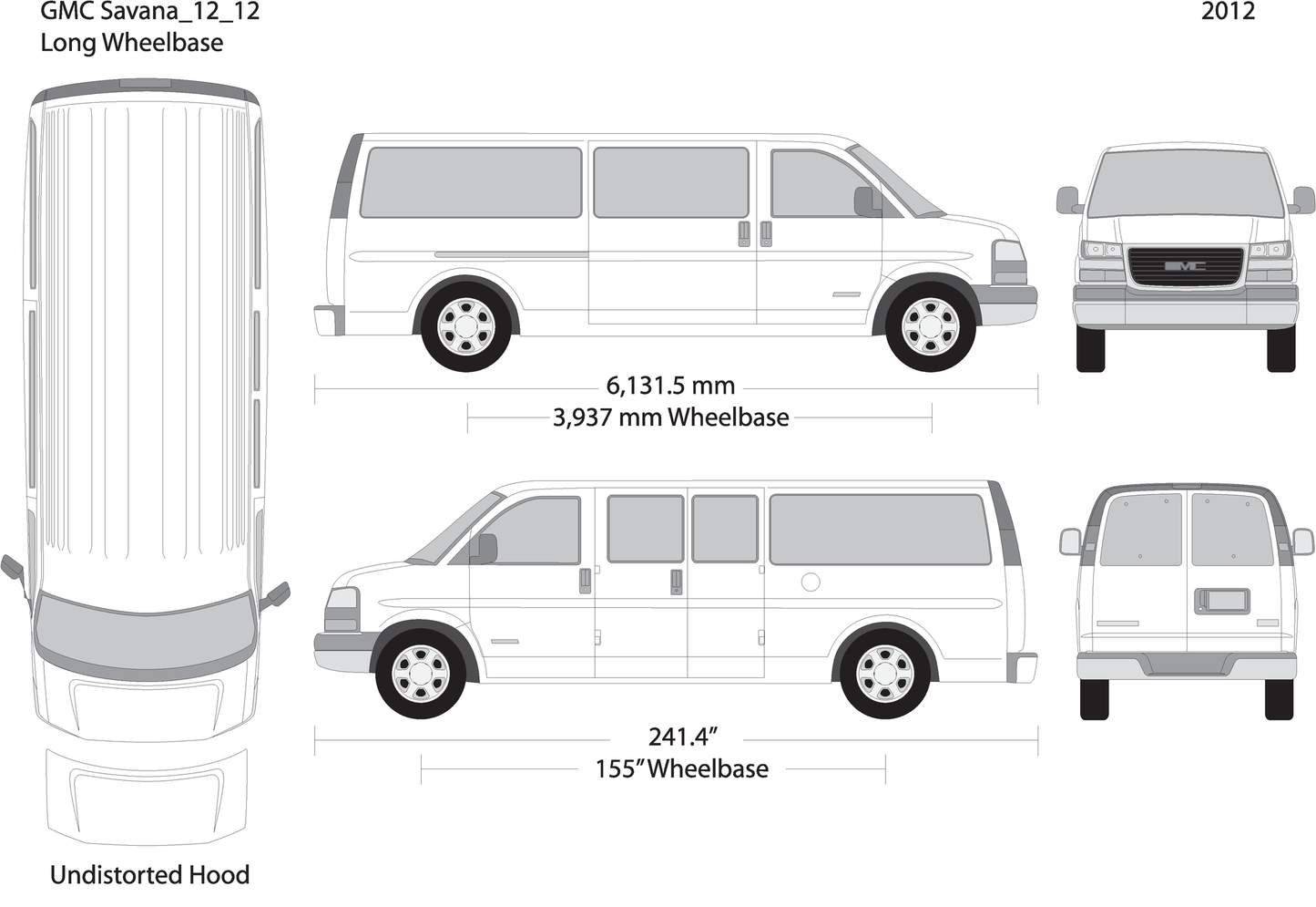 2012 Gmc Savana V12 Vehicle Wrap Template
