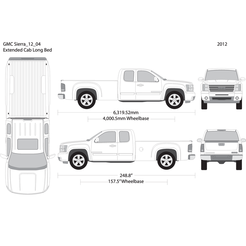 2012 Gmc Sierra 1500 V04 Vehicle Wrap Template