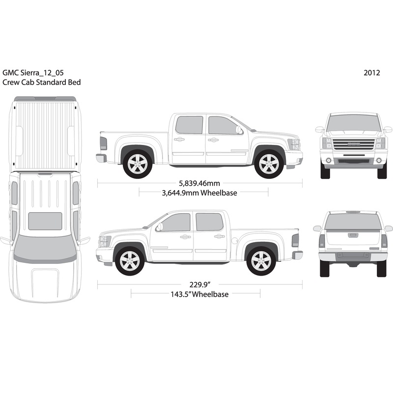 2012 Gmc Sierra 1500 V05 Vehicle Wrap Template