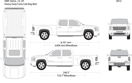 2012 Gmc Sierra 2500 3500 Hd V07 Vehicle Wrap Template