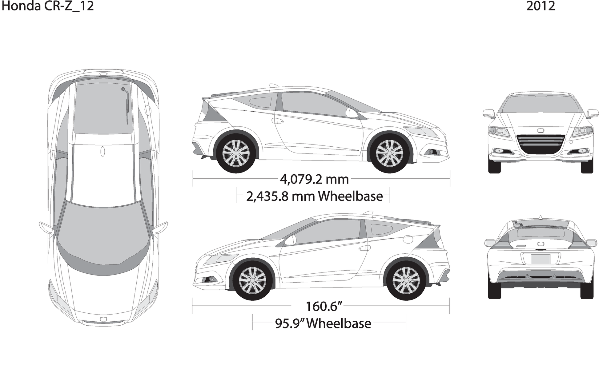 2012 Honda Cr Z V12 Vehicle Wrap Template