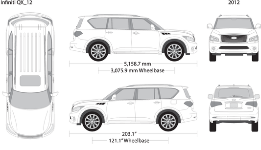 2012 Infiniti Qx56 V12 Vehicle Wrap Template