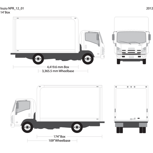2012 Isuzu Npr V01 Vehicle Wrap Template