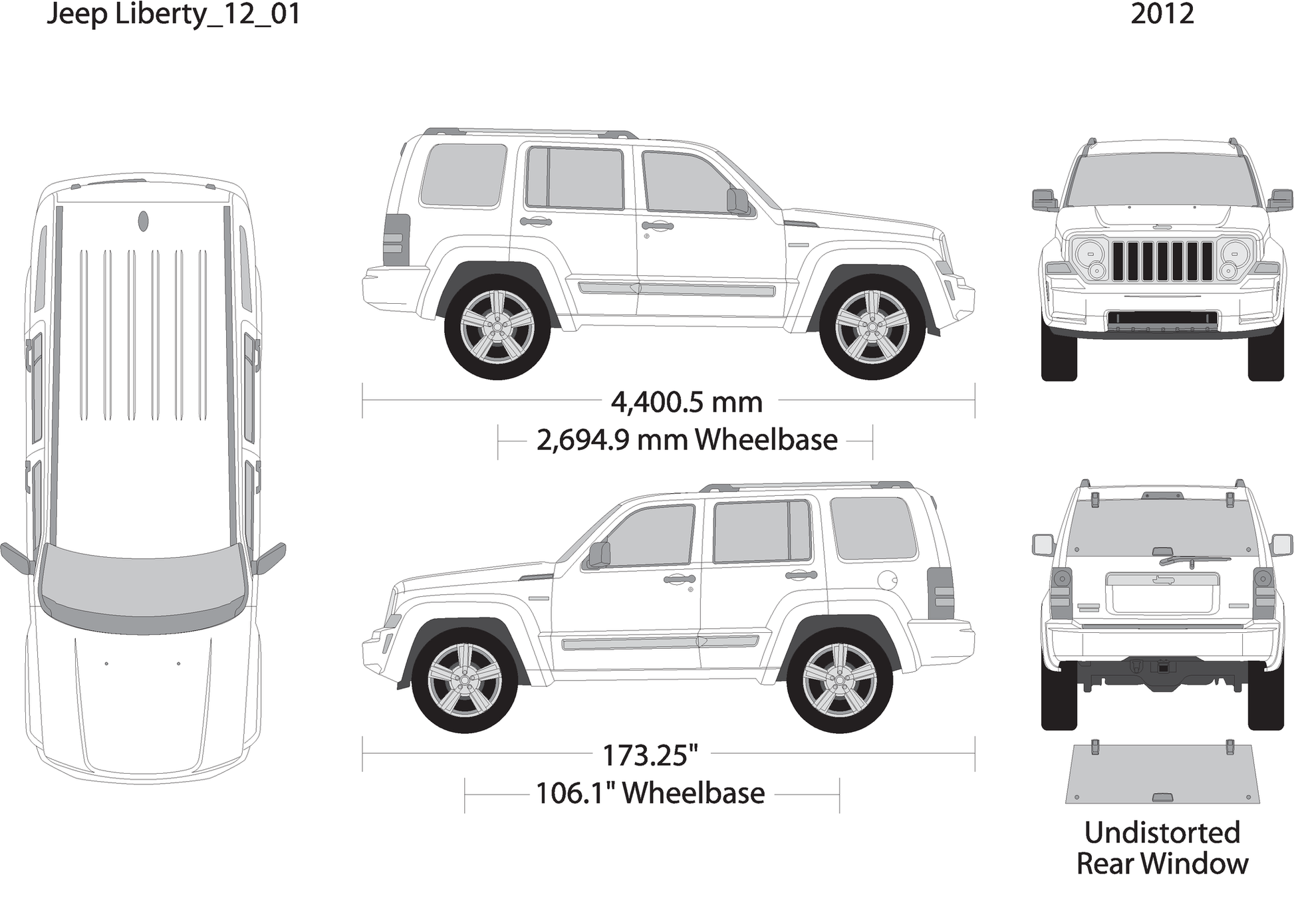 2012 Jeep Liberty V01 Vehicle Wrap Template