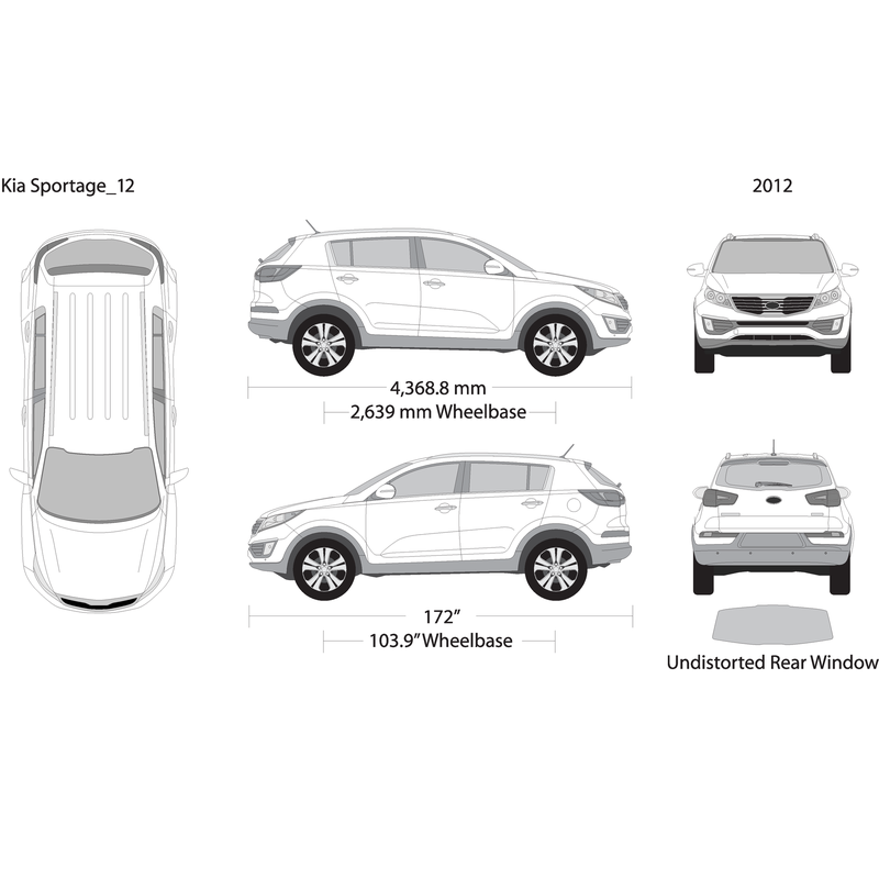2012 Kia Sportage V12 Vehicle Wrap Template