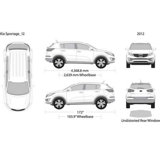 2012 Kia Sportage V12 Vehicle Wrap Template