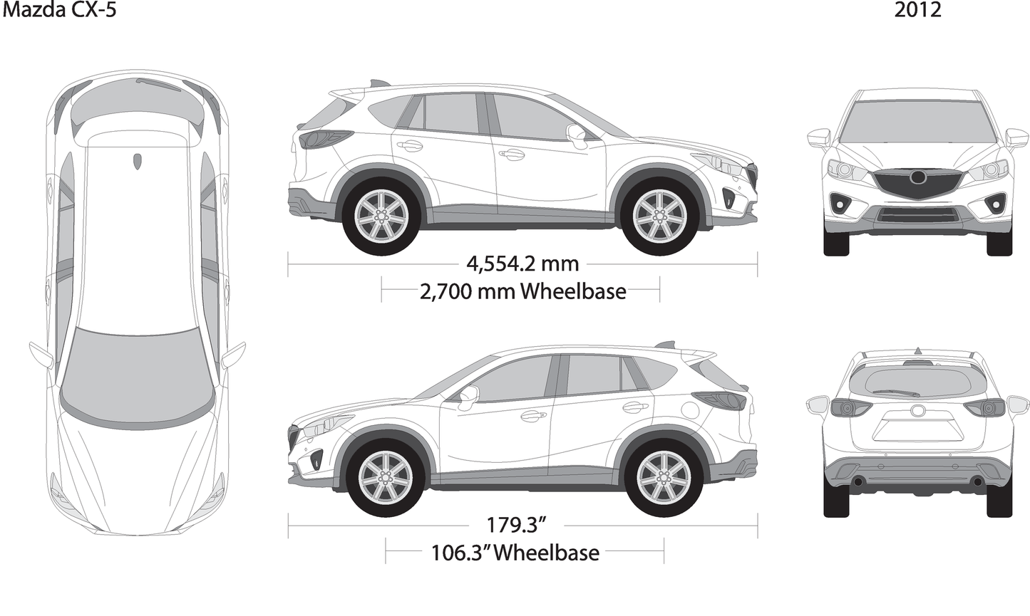2012 Mazda Cx 5 V12 Vehicle Wrap Template