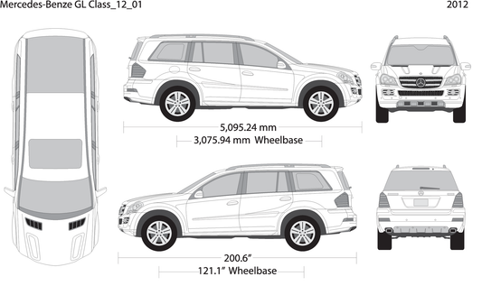 2012 Mercedes Gl Class V01 Vehicle Wrap Template