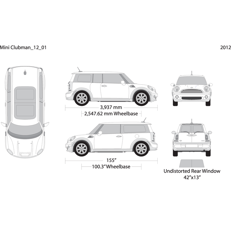 2012 Mini Cooper Mini Clubman V01 Vehicle Wrap Template