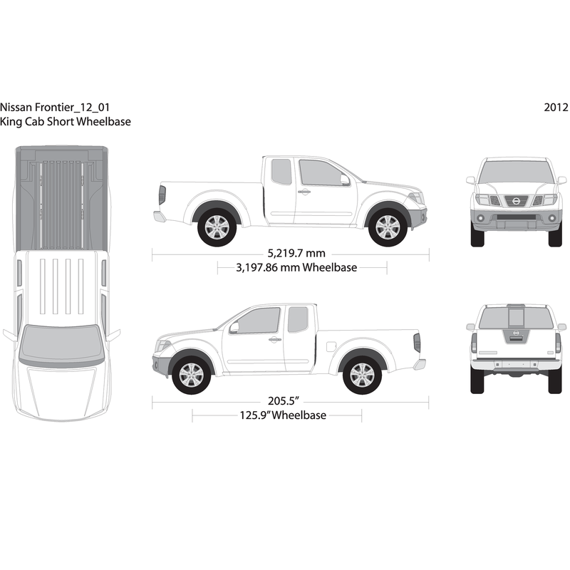 2012 Nissan Frontier Front V01 Vehicle Wrap Template